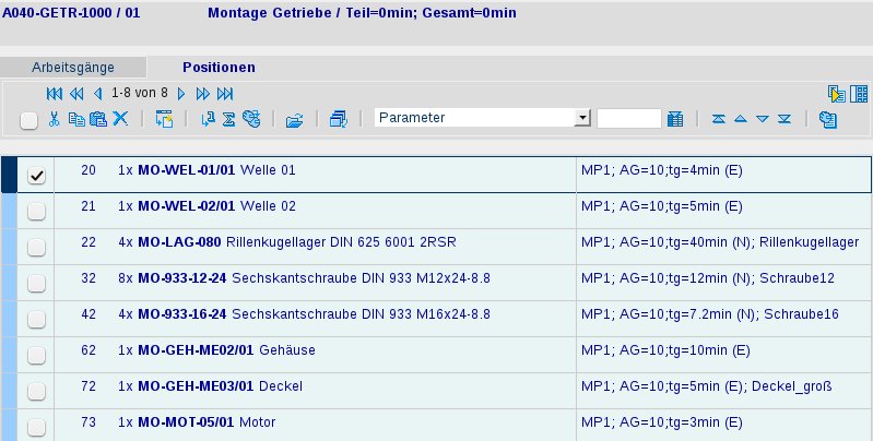 Planzeitermittlung für Monategprozesse